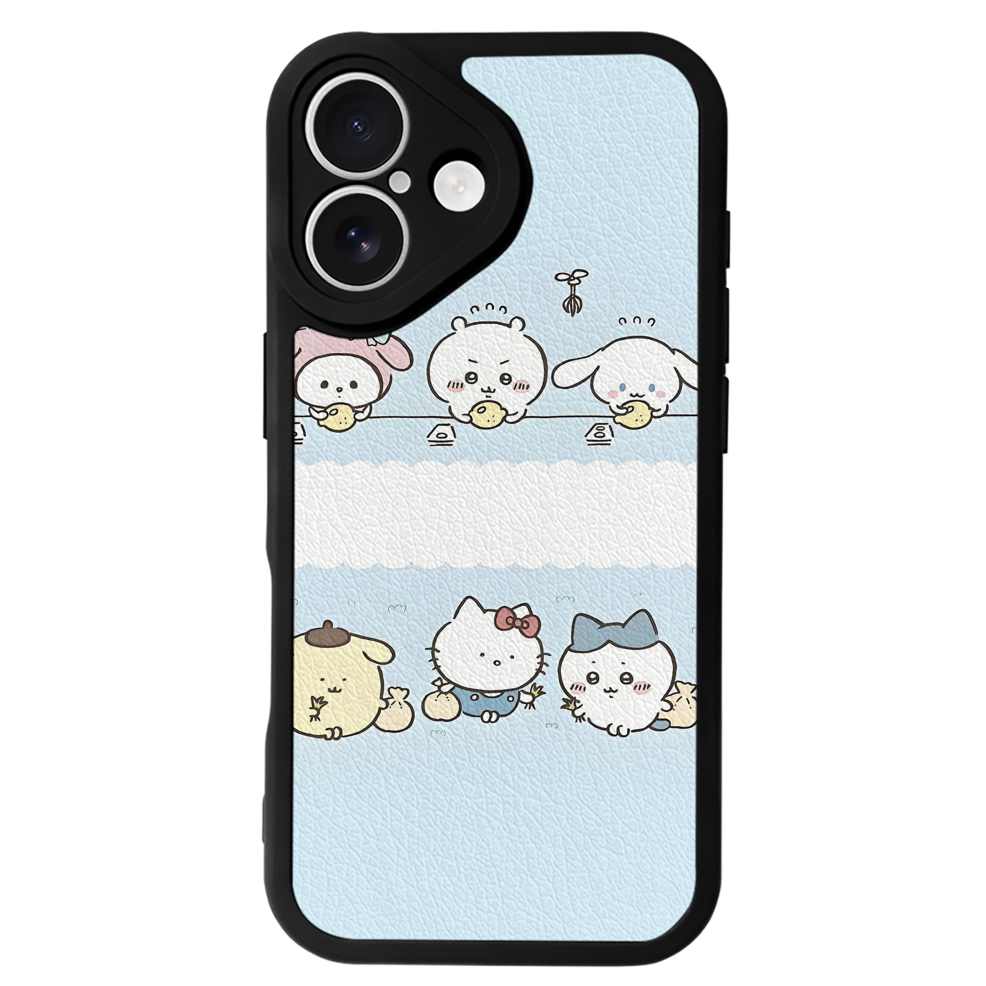 （画像用） ちいかわ Chii-kawa 【iPhone 16シリーズ対応】シリコンスマホケース（レザー調） 材質：シリコン